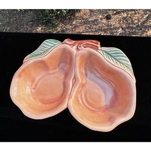 Vtg Belmar of California Pottery Perfect Pair Pear Double Spoon Rest #320 -A21